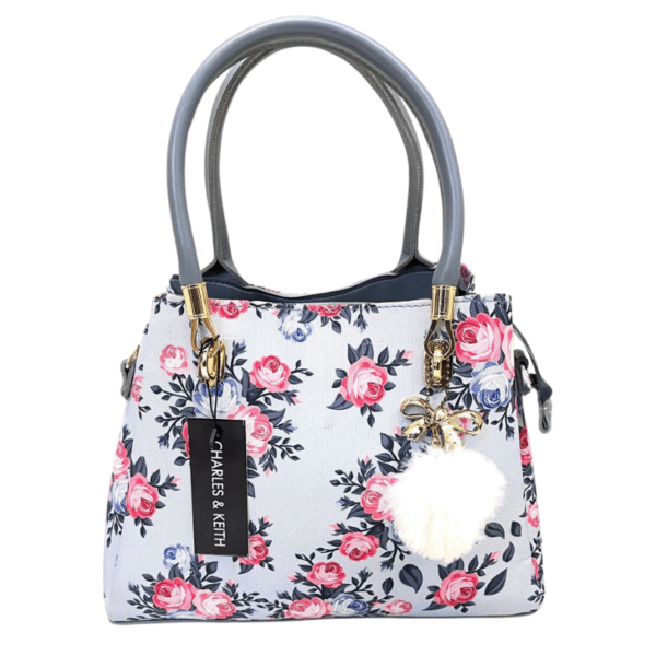 Floral Grace handbag (half white)